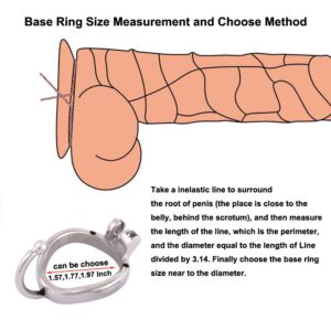 choose method of Metal chastity cage with catheter and anti-off ring lock