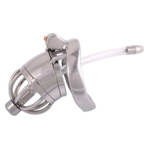 Side view of Medical Grade Stainless Steel Chastity Device