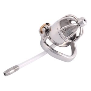 Second Side view of Medical Grade Stainless Steel Chastity Device