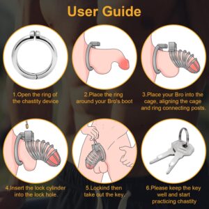 metal ABS chastity cage penis training abstinence back product view