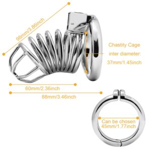 metal ABS chastity cage penis training abstinence detail close-up
