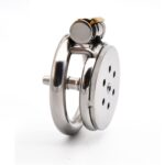 side view of Inverted Metal Chastity Cage