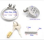 different part`s size of Inverted Metal Chastity Cage