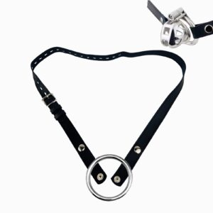 BDSM Chastity Belt for Men with Cock Rings