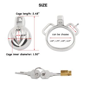 metal chastity cage short sissy vagina shape feature detail graphic