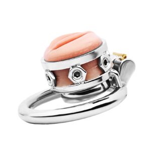 metal silicone chastity cage realistic vagina dildo head accessory kit view