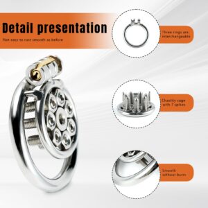 metal chastity cage flat cbt spikes angled product view