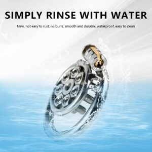 metal chastity cage flat cbt spikes back product view