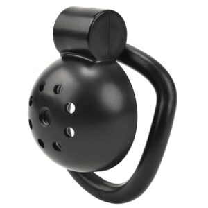 Metal Flat Penis Cage with 5 Rings and Urethral Dilator