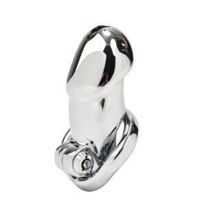metal chastity cage premium sleek cagedesigned versatility feature detail graphic