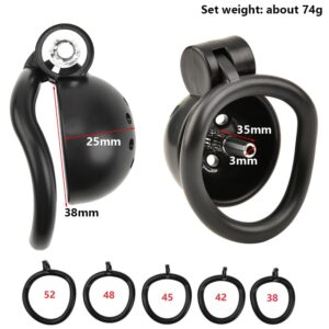 black metal chastity cage flat penis rings urethral angled product view