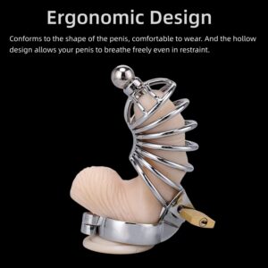 metal chastity cage urethral sounds easy wear back product view