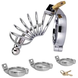 Metal Chastity Device with Urethral Sounds