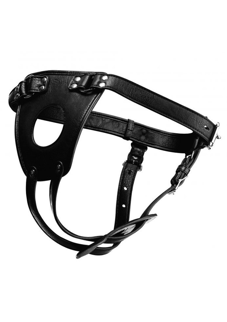Chastity Belt Anal Plug Harness Adjustable | KinksterHub