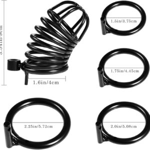 black metal chastity cage iron steel back product view