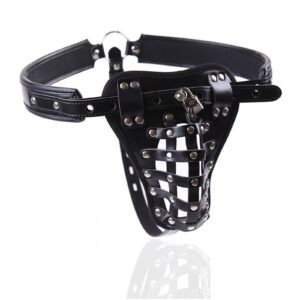 Male Chastity Belt Harness with Lock Cock for Men