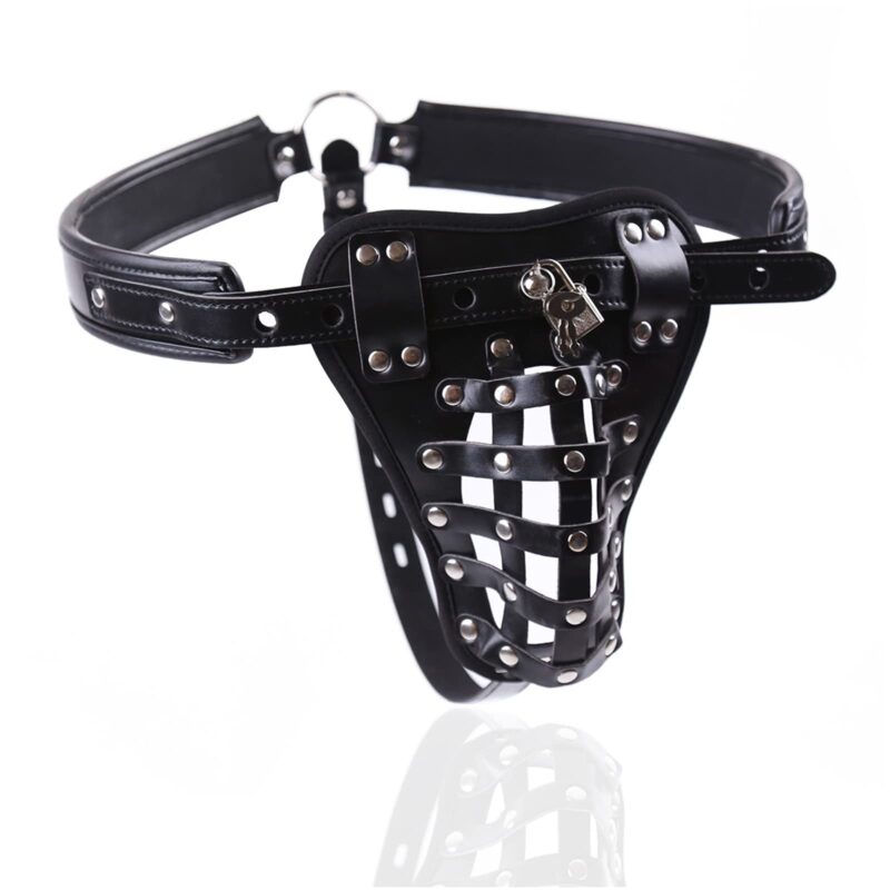 Male Chastity Belt Harness with Lock Cock for Men