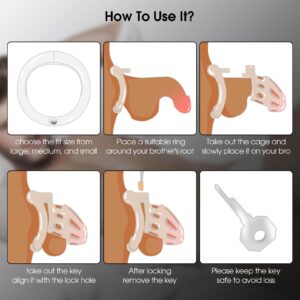 transparent resin chastity cage cock accessory kit view