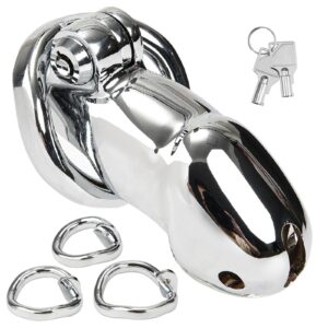 metal chastity cage premium sleek cagedesigned versatility wearing guide graphic