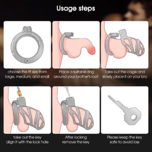 metal chastity cage invisible active rings keys accessory kit view