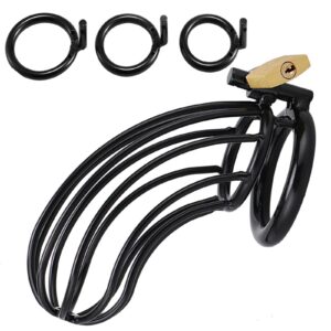 Black Metal Cock Cage Sex Toys for Men