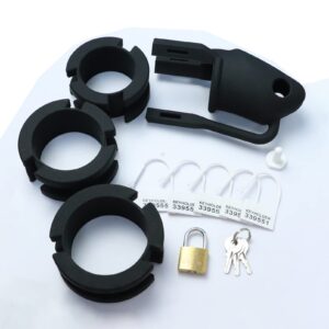 silicone chastity cage cock rings control feature graphic