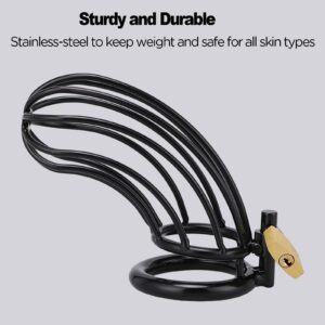 black metal chastity cage cock sex hollowed-out urination back product view