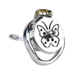 Butterfly Design Inverted Chastity Cage Flat Chastity Lock for Men product gallery