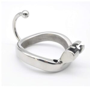 The Ring of Extended Long Metal Chastity Cage