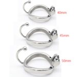 different ring size of Extended Long Metal Chastity Cage