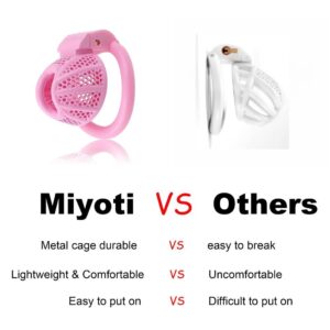 pink plastic chastity cage small sissy rings back product view