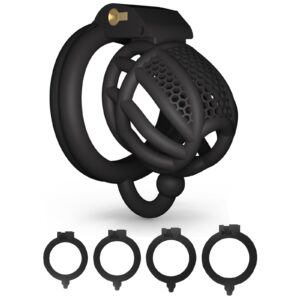 Men Small Cock Cage with 4 Hooked Penis Ring