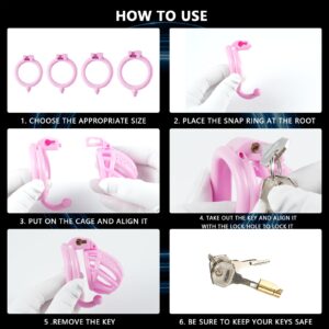 chastity cage small cock hooked penis wearing guide graphic