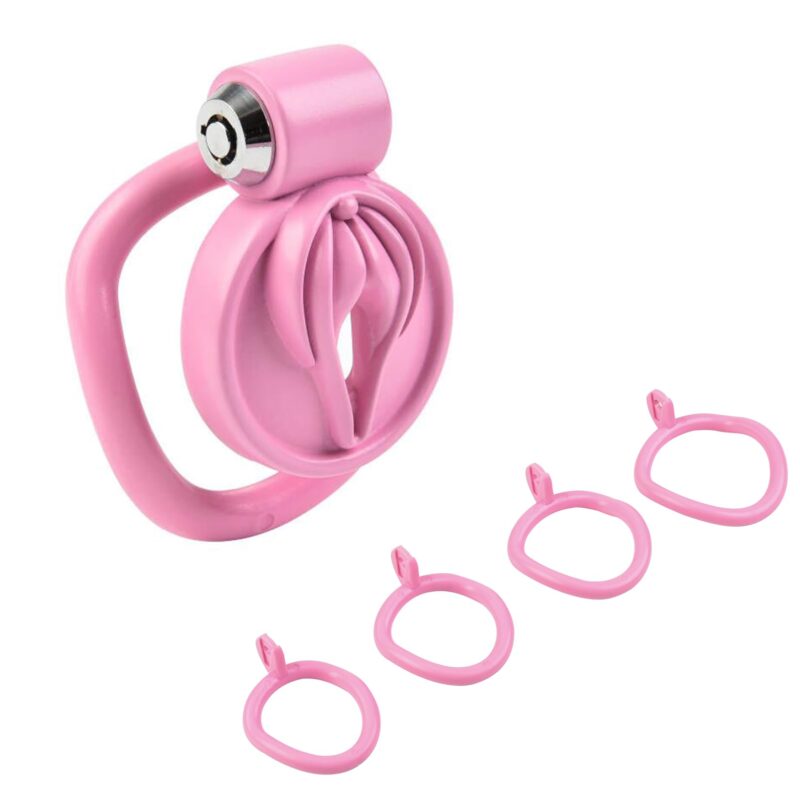 Inverted Pink Sissy Chastity Cage BDSM