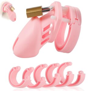 Silicone Pink Sissy Chastity Cage