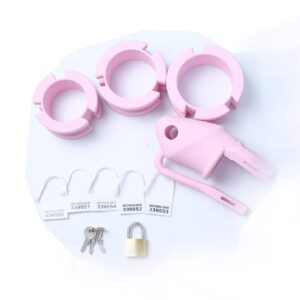 silicone chastity cage cock rings detail close-up