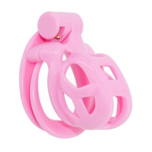 pink chastity cage upgrade sissy BDSM angled product view