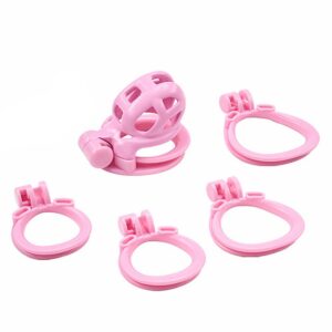 pink chastity cage upgrade sissy BDSM accessory kit view