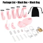 All parts of Silicone Pink Sissy Chastity Cage