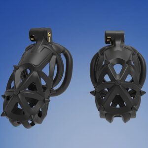 chastity cage 3D spikes material detail graphic