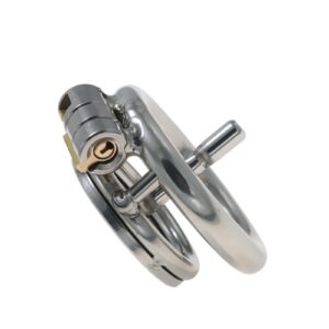 metal chastity cage flat karabiner wearing guide graphic