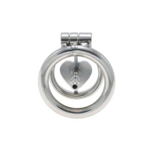 metal chastity cage flat karabiner detail close-up