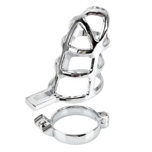 metal chastity cage penis rings made premium back product view