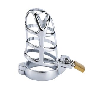 metal chastity cage penis rings made premium angled product view