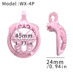 pink resin chastity cage butterfly sissy vagina angled product view