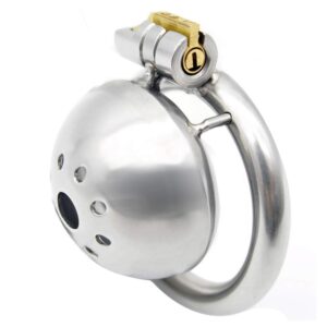 metal chastity cage small size BDSM enthusiasts back product view