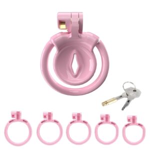 Sissy Pink Inverted Vagina Chastity Cage