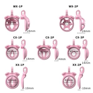 pink resin chastity cage sissy inverted vagina detail close-up