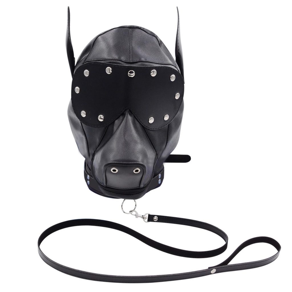 Removable Dog Hood for Fetish Petplay & Slave Bondage Fantasy