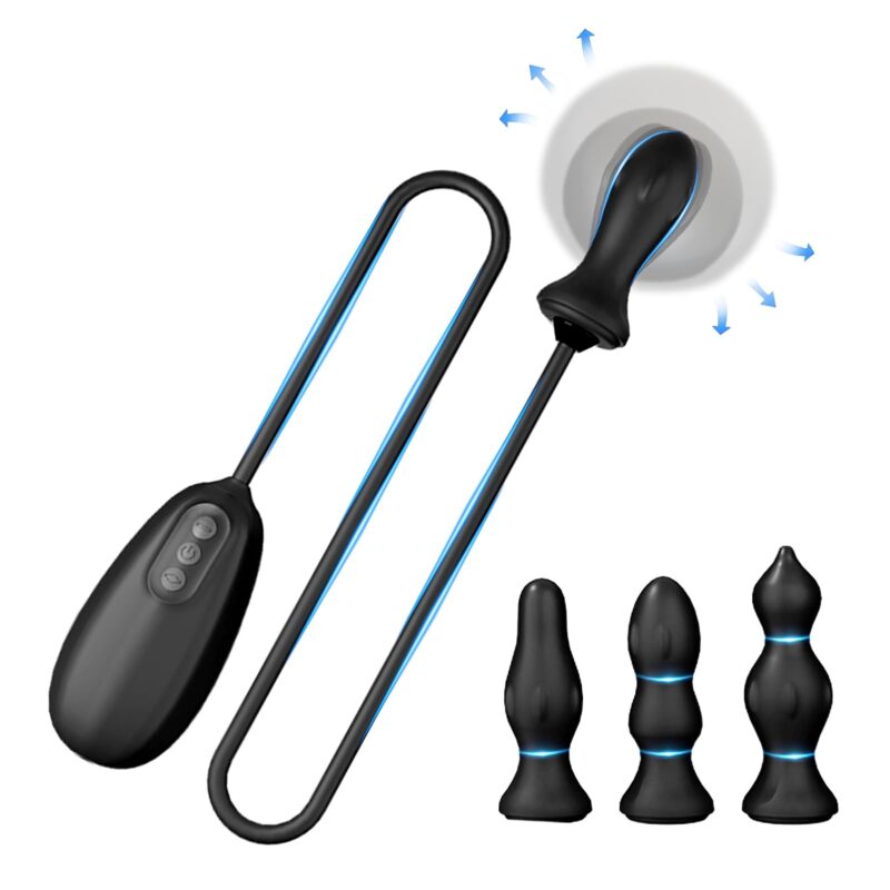 4-Piece Inflatable Butt Plug Set with 10 Vibe Modes for Couples 4-Piece Inflatable Butt Plug Set with 10 Vibe Modes for Couples